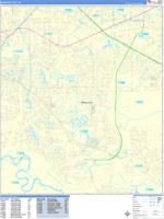 Missouri City Wall Map Zip Code
